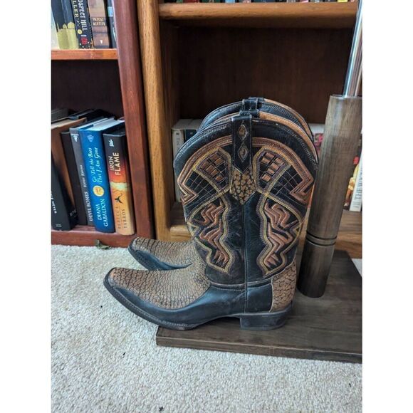 Centenario Mexico Men’s 28 US 9 Custom Mexican Western Cowboy Leather Boots - Picture 4 of 6